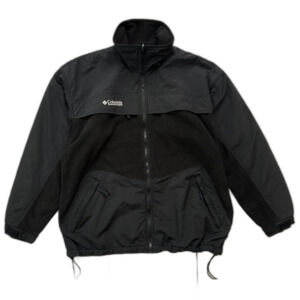 Columbia Sportswear Mens Size L Full Zip Fleece Mock Neck Jacket Black